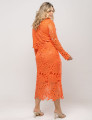CONJUNTO RENDA FLORAL ABIGAIL PLUS CORAL