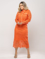 CONJUNTO RENDA FLORAL ABIGAIL PLUS CORAL