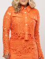 CONJUNTO RENDA FLORAL ABIGAIL PLUS CORAL