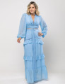 VESTIDO DE VOIL NOÉLIA PLUS AZUL