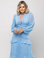 VESTIDO DE VOIL NOÉLIA PLUS AZUL