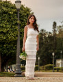 Vestido Chiffon Franzido Elizabeth Off White