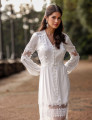 Vestido Detalhes Renda Brigitte Off White