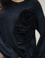 BLUSA FLORES FLORENCE PRETA