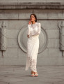 Vestido Renda Transpassado Elis Off White