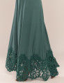 VESTIDO MIDI COM RENDA LIRA VERDE