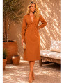 VESTIDO MIDI CHEMISE ANGELINA MARROM