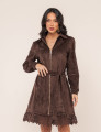 VESTIDO SUEDE PALOMA MARROM