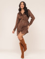 CHEMISE SUEDE STELLA MARROM