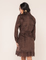 VESTIDO SUEDE PALOMA MARROM