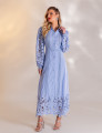 VESTIDO MIDI GUIPIR CLARICE AZUL