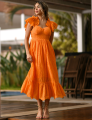 Vestido Laise Babados Alícia Laranja