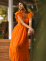 Vestido Laise Babados Alícia Laranja