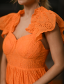 Vestido Laise Babados Alícia Laranja