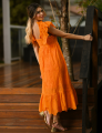 Vestido Laise Babados Alícia Laranja