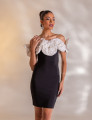 Vestido Flores Dália Preto