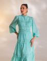 VESTIDO LONGO COM GUIPIR VIVIANE VERDE