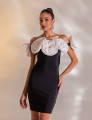 Vestido Flores Dália Preto