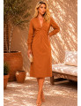 VESTIDO MIDI CHEMISE ANGELINA MARROM