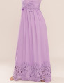 VESTIDO MIDI COM RENDA LIRA LAVANDA
