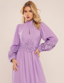 VESTIDO MIDI COM RENDA LIRA LAVANDA