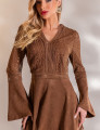 VESTIDO CURTO SUEDE VÂNIA MARROM