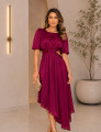 Vestido Mangas Balonê Francis Marsala