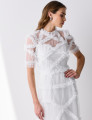 Vestido Tule Poá Malu Off White