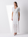 Vestido Renda Strass Fernanda Off White