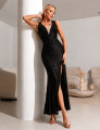 Vestido Decote Costas Paetê Cristina Preto