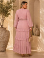 VESTIDO DE VOIL NOÉLIA PLUS ROSA