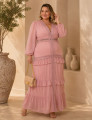 VESTIDO DE VOIL NOÉLIA PLUS ROSA