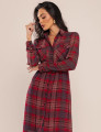 VESTIDO LONGO XADREZ SORA VINHO